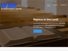 Tablet Screenshot of foothillbaptistchurch.org